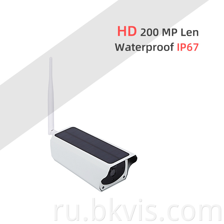 Водонепроницаемое 1080p HD 4G Solar IP -камера CCTV Беспроводное наблюдение за ночным видением.